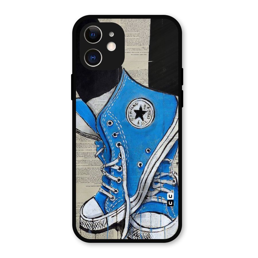 Blue Shoes Metal Back Case for iPhone 12