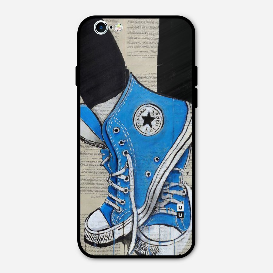 Blue Shoes Metal Back Case for iPhone 6 6s