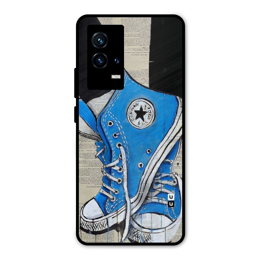 Blue Shoes Metal Back Case for iQOO 9 5G