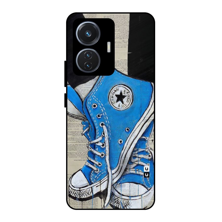 Blue Shoes Metal Back Case for iQOO Z6 44W