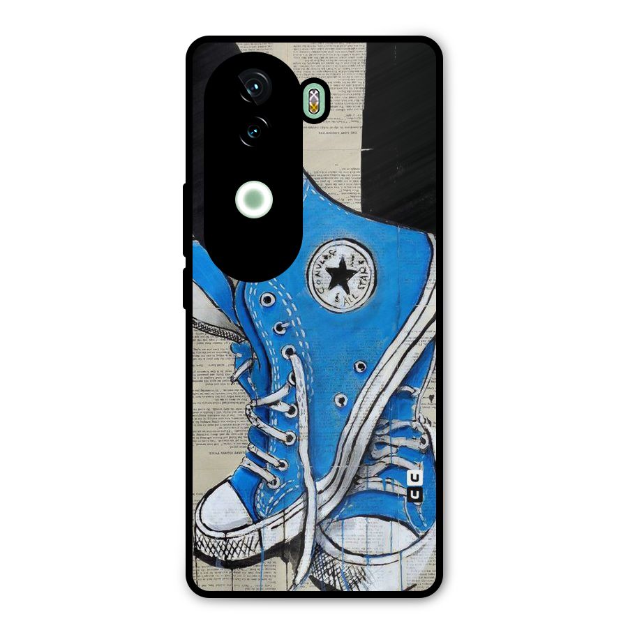 Blue Shoes Metal Back Case for iQOO Z9s