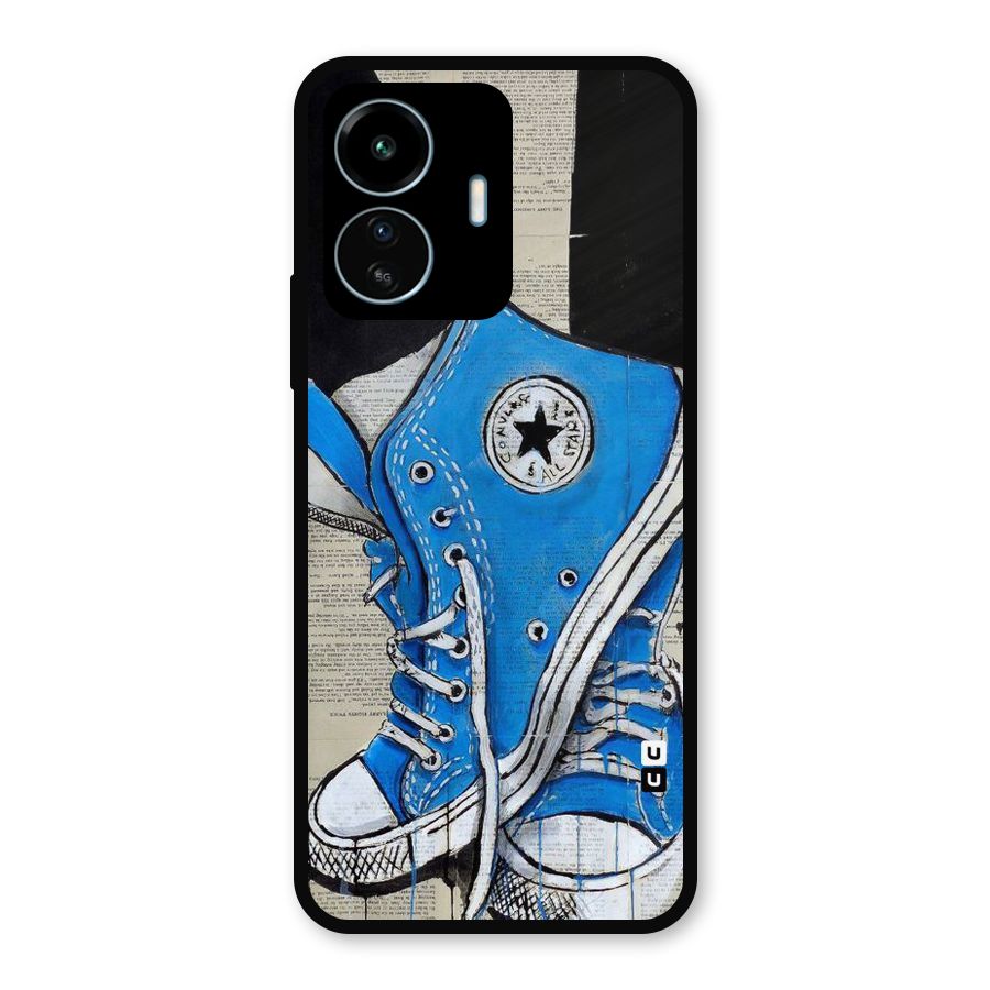 Blue Shoes Metal Back Case for vivo iQOO Z6 Lite 5G