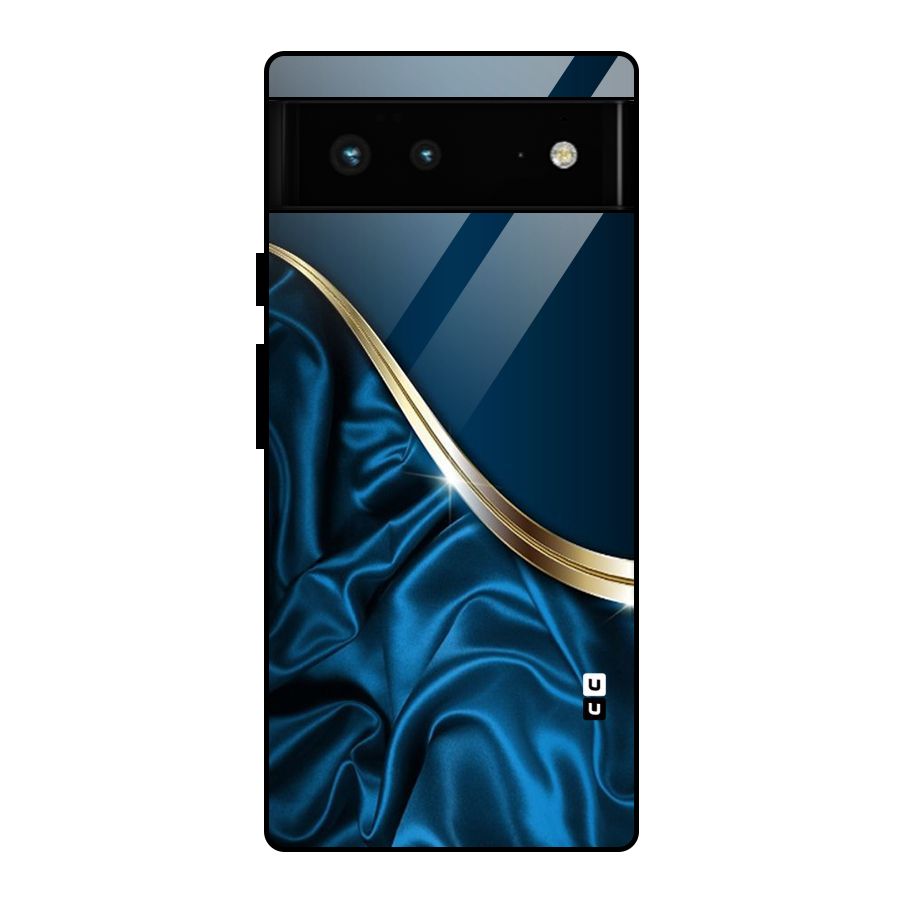 Blue Smooth Flow Glass Back Case for Google Pixel 6