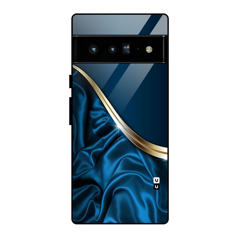 Blue Smooth Flow Glass Back Case for Google Pixel 6 Pro