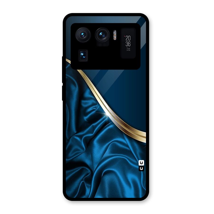 Blue Smooth Flow Glass Back Case for Mi 11 Ultra