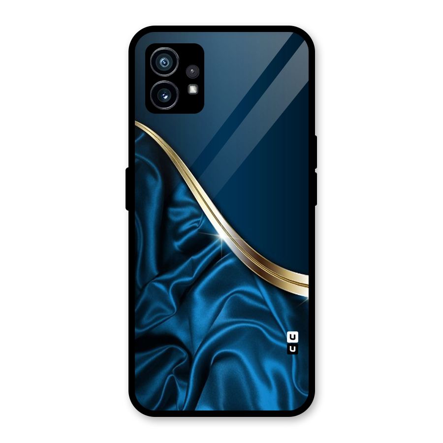 Blue Smooth Flow Glass Back Case for Nothing Phone 1