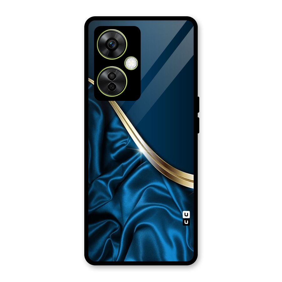 Blue Smooth Flow Glass Back Case for OnePlus Nord CE 3 Lite