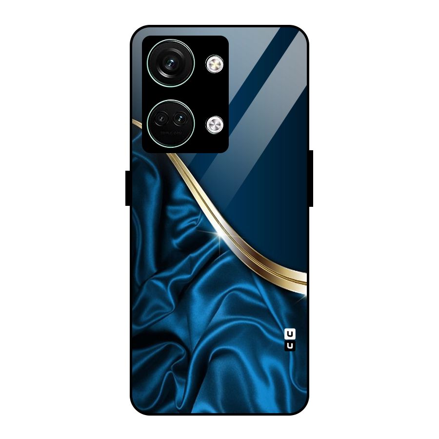 Blue Smooth Flow Glass Back Case for Oneplus Nord 3