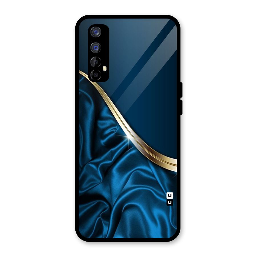 Blue Smooth Flow Glass Back Case for Realme Narzo 20 Pro