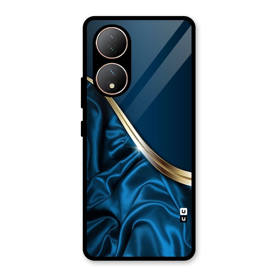 Blue Smooth Flow Glass Back Case for Vivo Y100A
