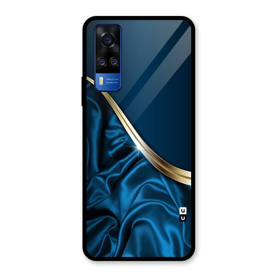 Blue Smooth Flow Glass Back Case for Vivo Y31