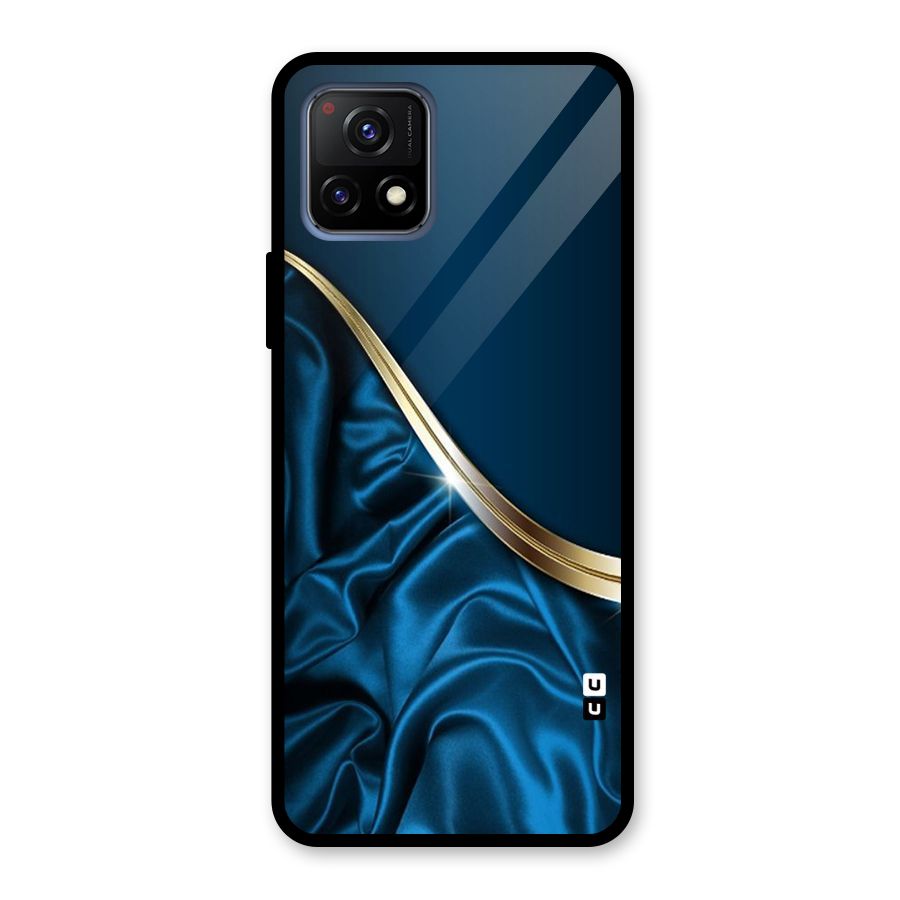 Blue Smooth Flow Glass Back Case for Vivo Y72 5G