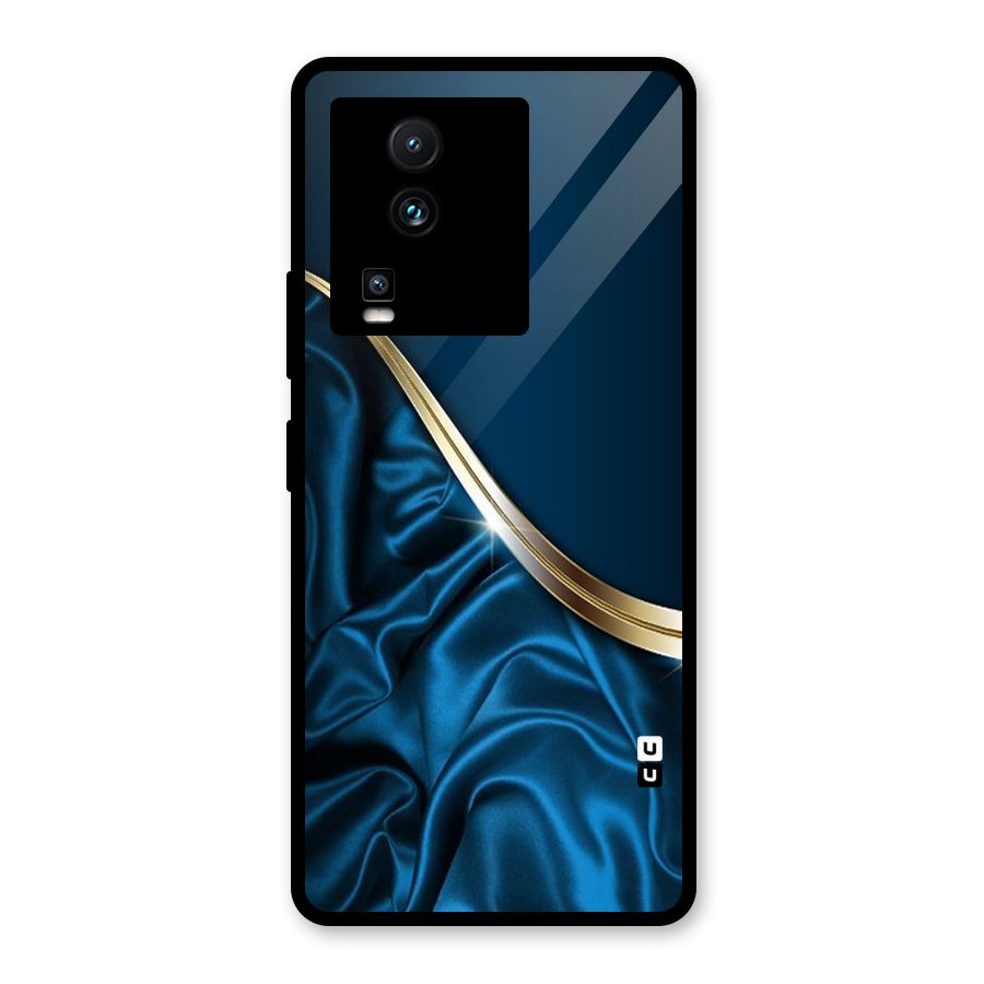 Blue Smooth Flow Glass Back Case for Vivo iQOO Neo 7