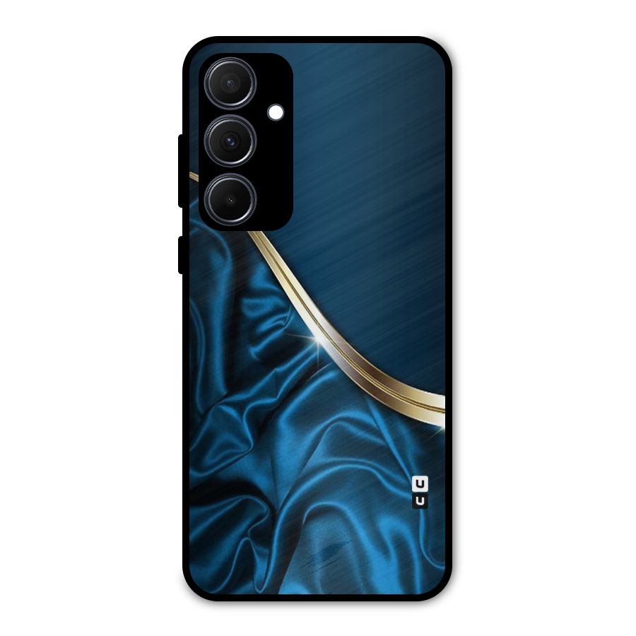 Blue Smooth Flow Metal Back Case for Galaxy A35