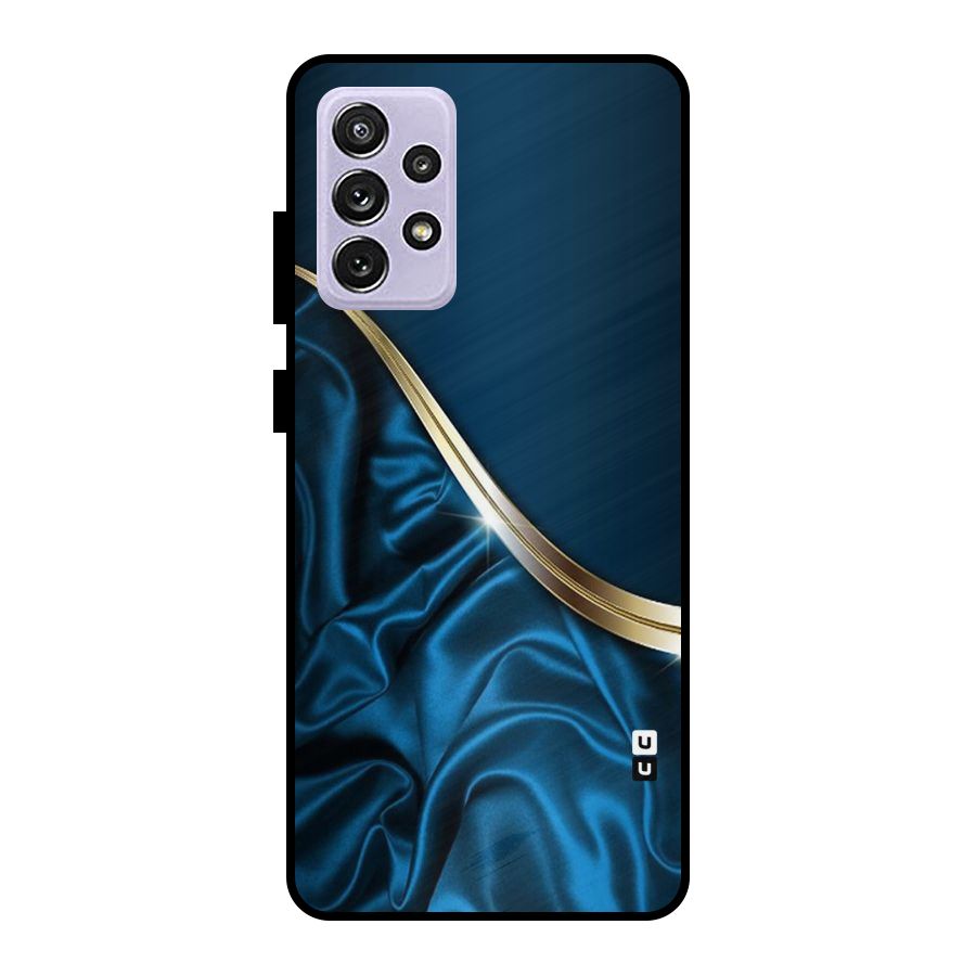 Blue Smooth Flow Metal Back Case for Galaxy A72