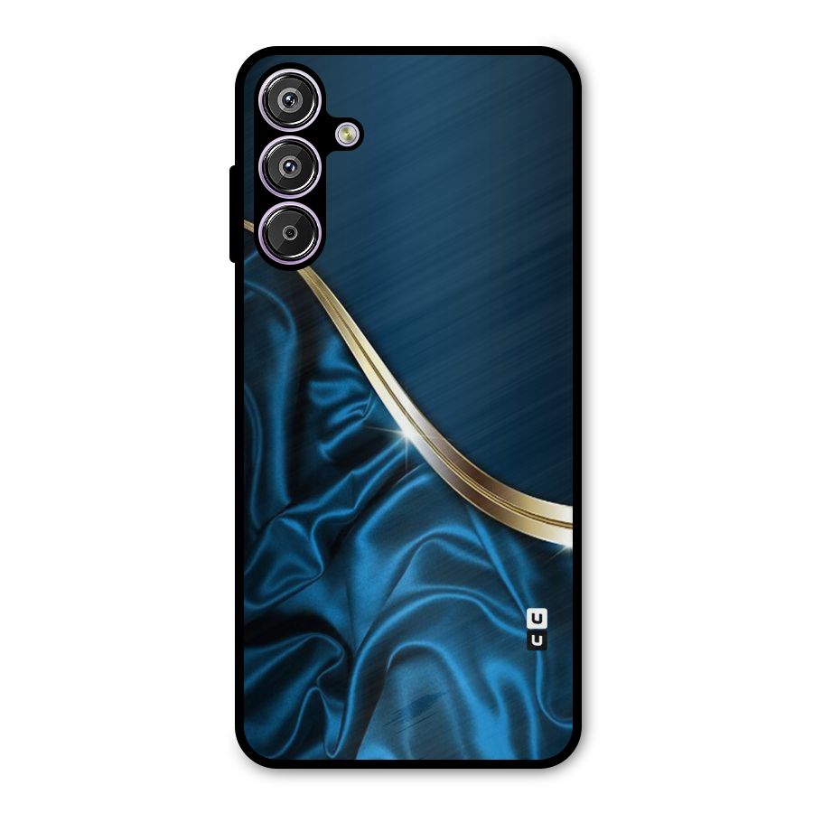 Blue Smooth Flow Metal Back Case for Galaxy M15