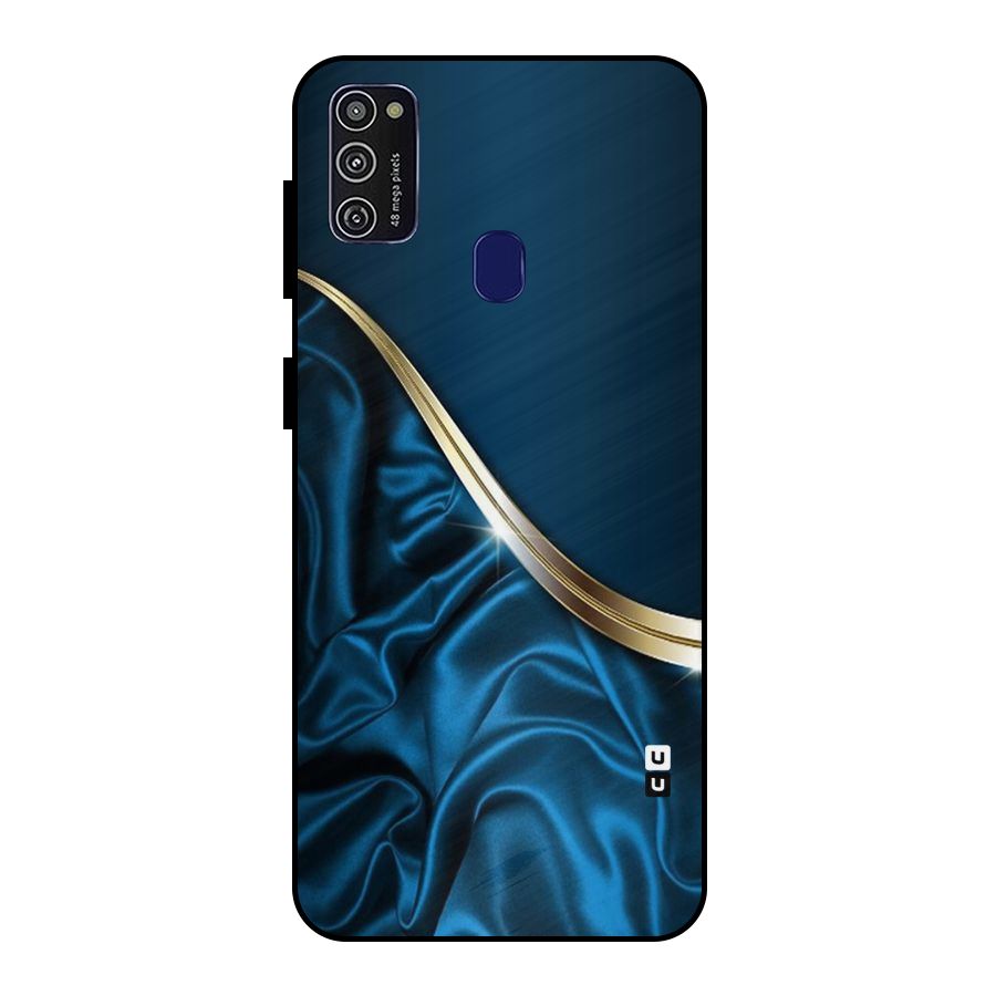 Blue Smooth Flow Metal Back Case for Galaxy M30s