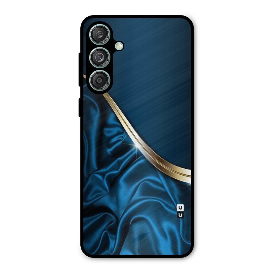 Blue Smooth Flow Metal Back Case for Galaxy M55 5G
