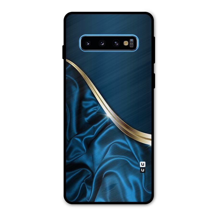 Blue Smooth Flow Metal Back Case for Galaxy S10