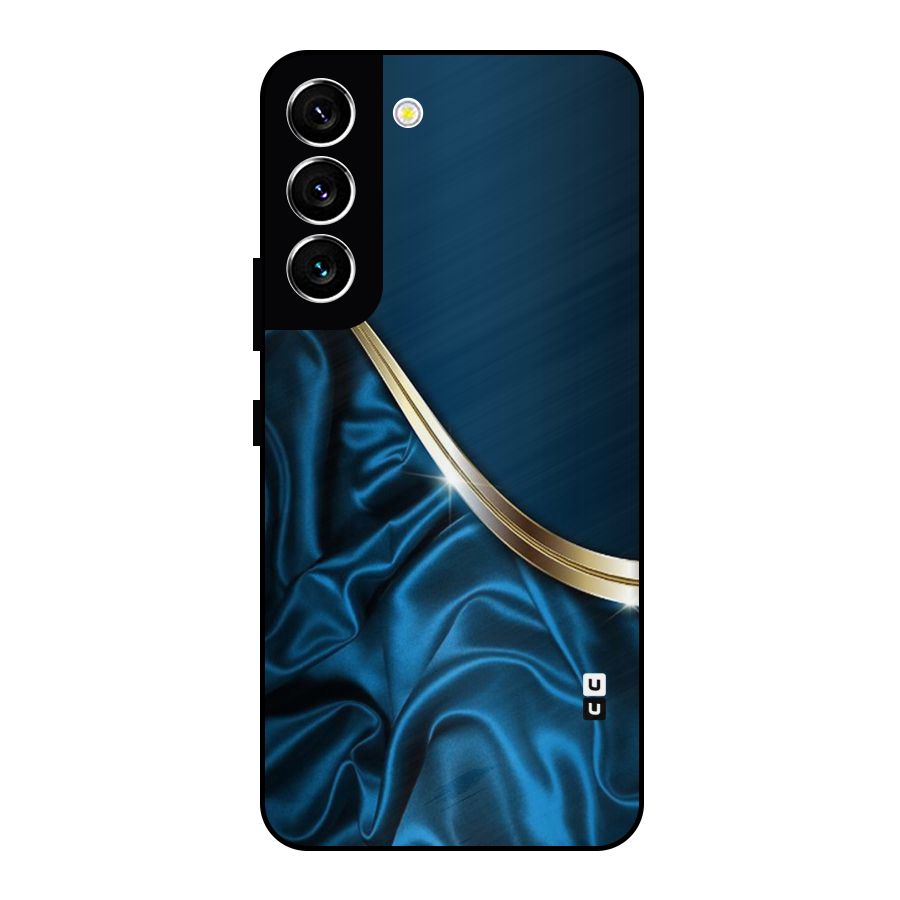 Blue Smooth Flow Metal Back Case for Galaxy S22 5G