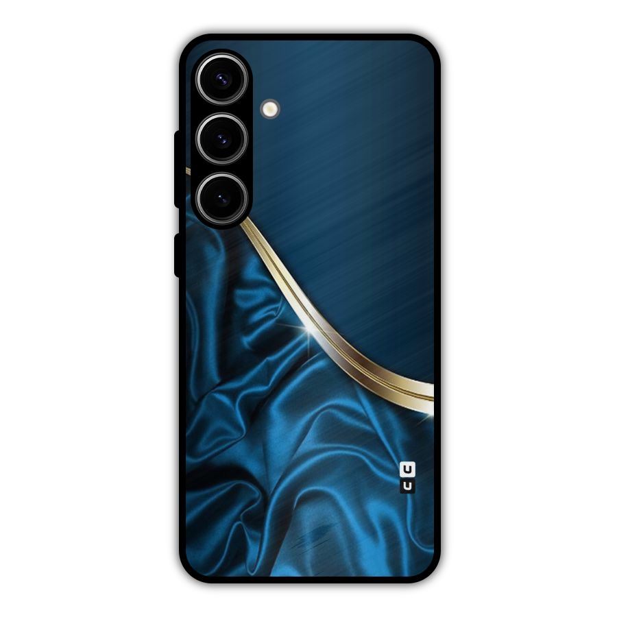 Blue Smooth Flow Metal Back Case for Galaxy S24 Plus