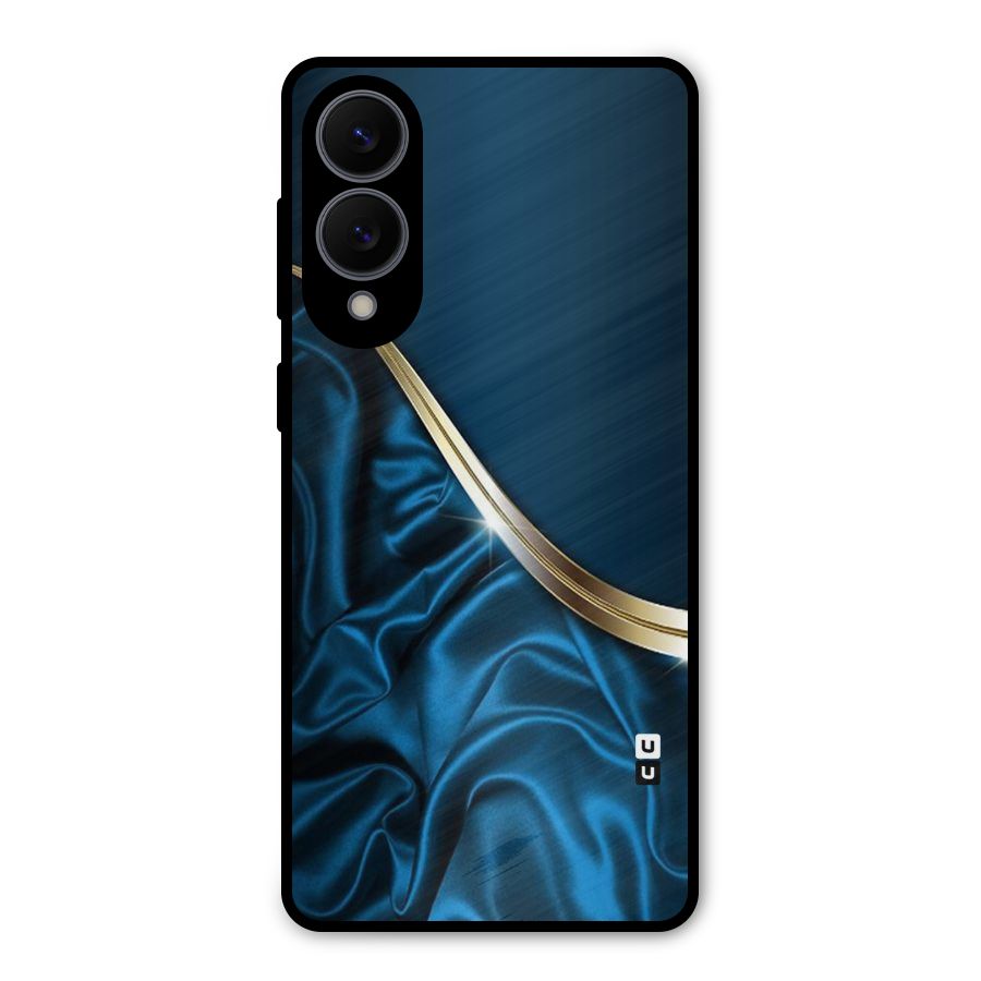 Blue Smooth Flow Metal Back Case for Galaxy S25 Edge