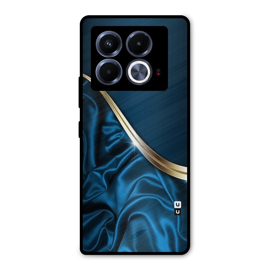 Blue Smooth Flow Metal Back Case for Infinix Note 40 5G