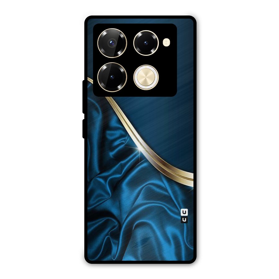 Blue Smooth Flow Metal Back Case for Infinix Note 40 Pro Plus