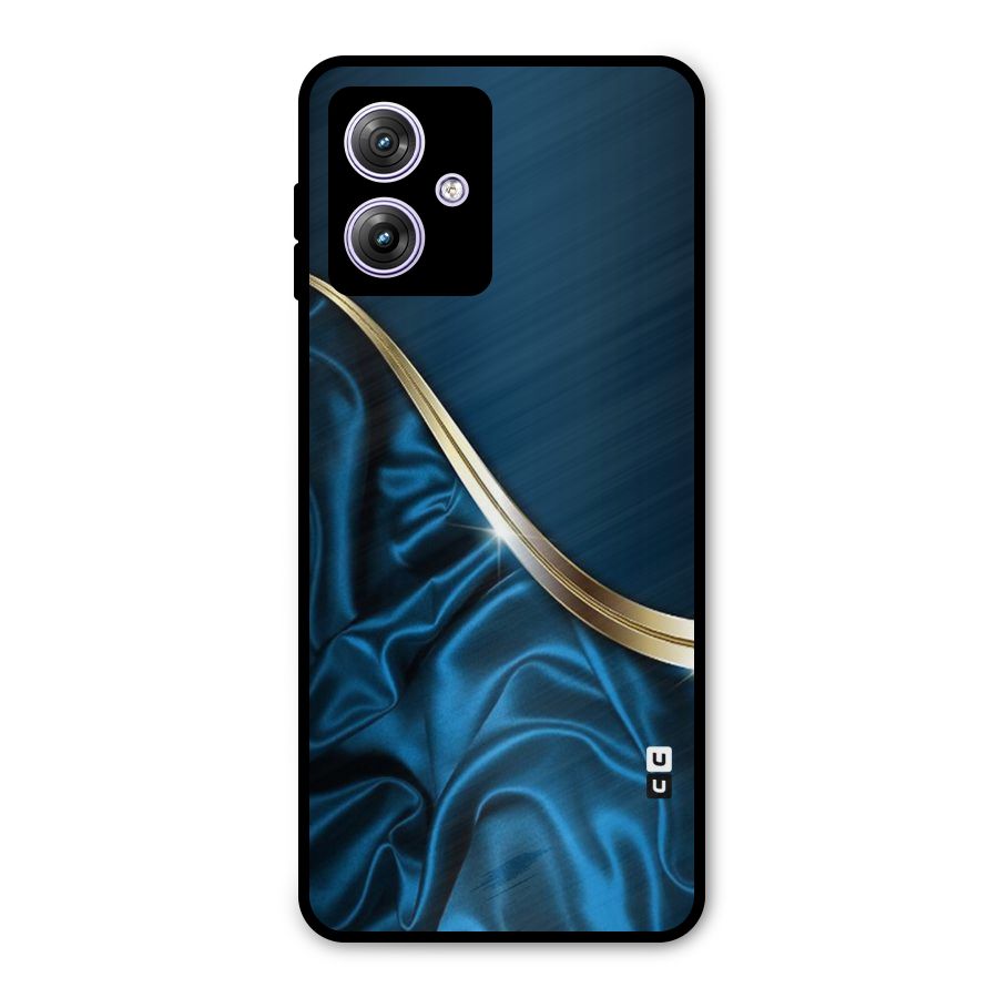 Blue Smooth Flow Metal Back Case for Moto G64