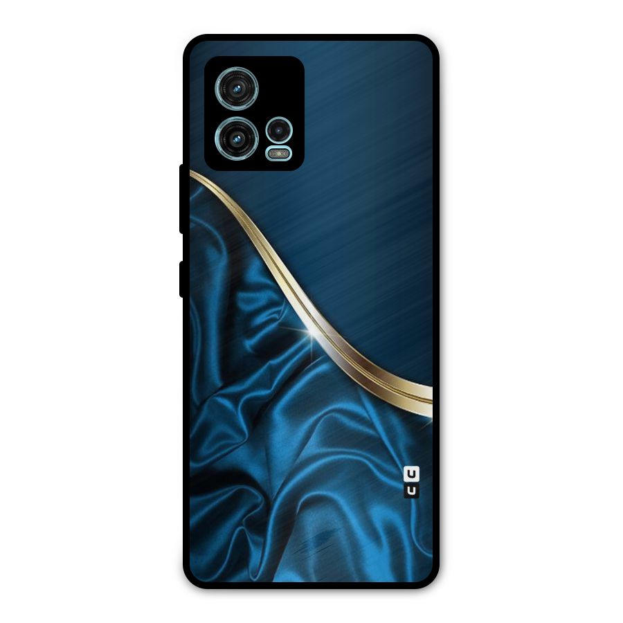 Blue Smooth Flow Metal Back Case for Moto G72