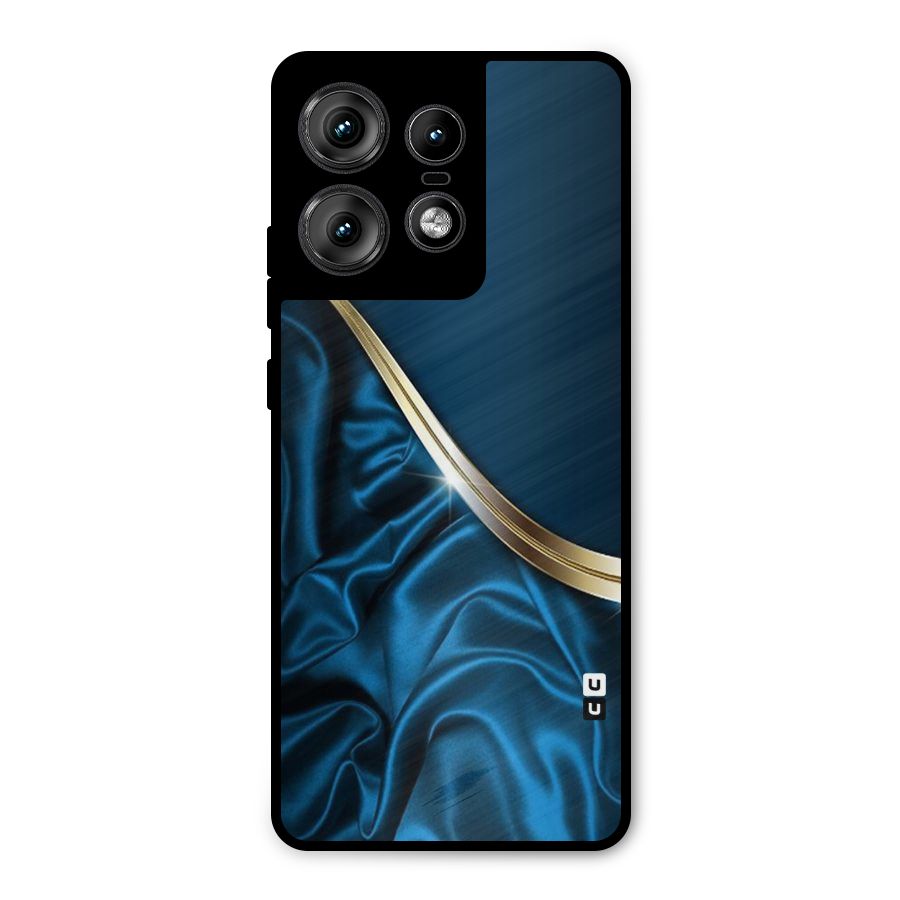 Blue Smooth Flow Metal Back Case for Motorola Edge 50 Pro