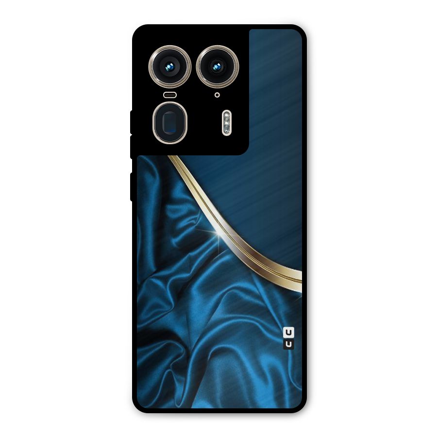 Blue Smooth Flow Metal Back Case for Motorola Edge 50 Ultra