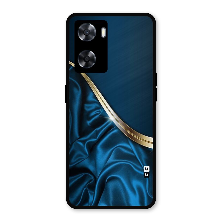 Blue Smooth Flow Metal Back Case for Oppo A57 2022