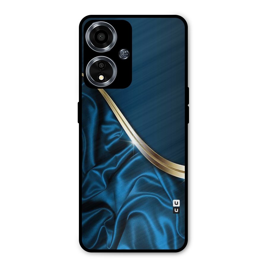Blue Smooth Flow Metal Back Case for Oppo A59