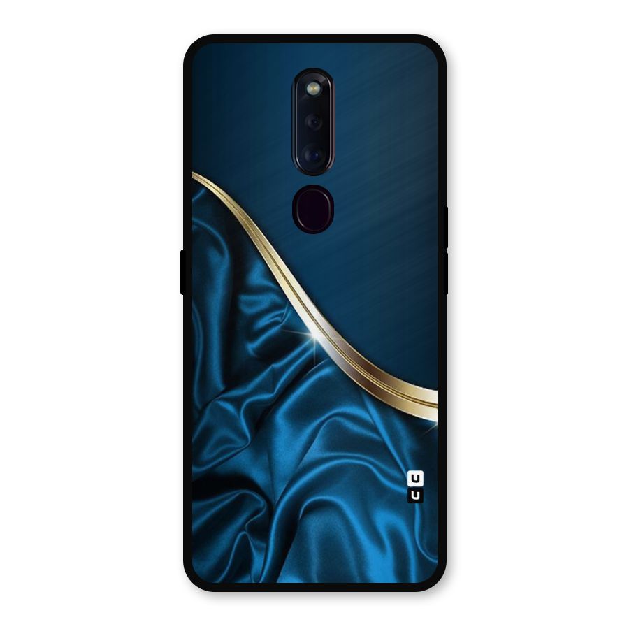 Blue Smooth Flow Metal Back Case for Oppo F11 Pro