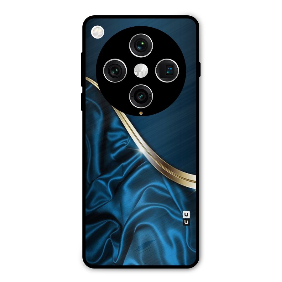 Blue Smooth Flow Metal Back Case for Oppo Find X8 Pro
