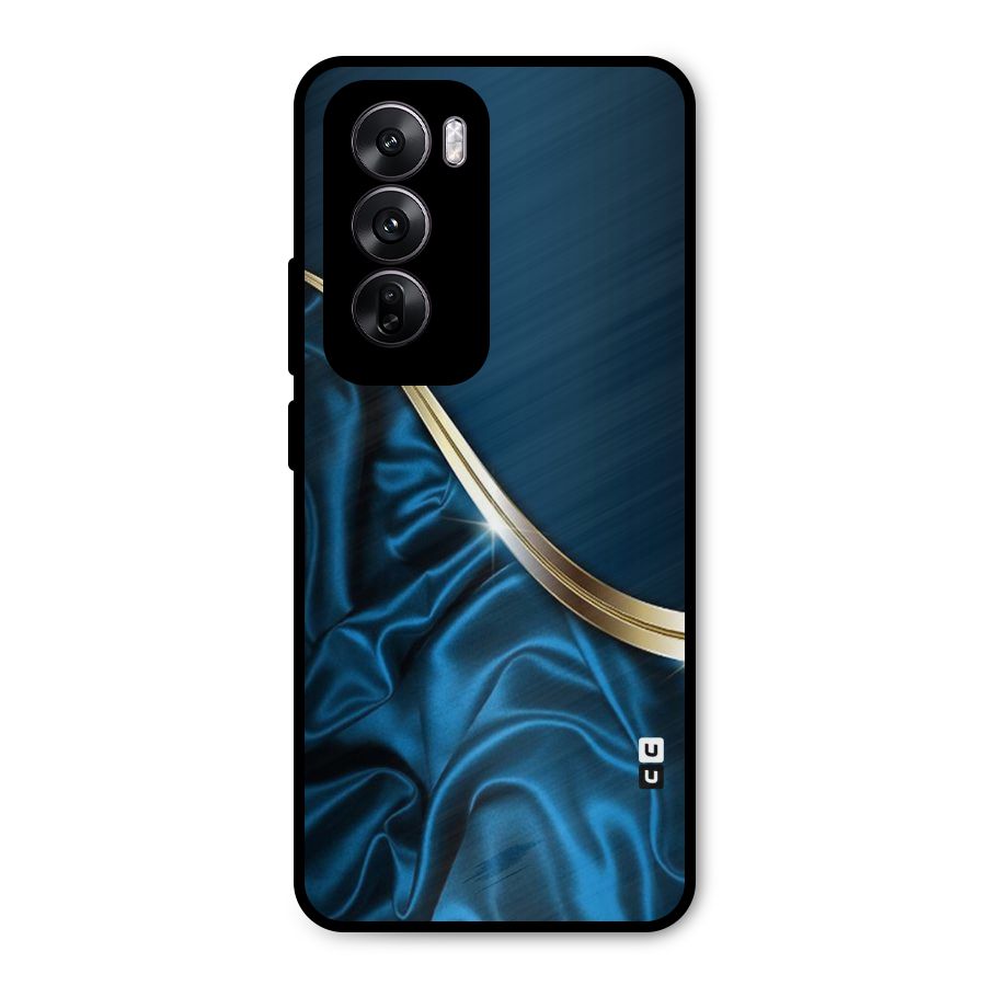 Blue Smooth Flow Metal Back Case for Oppo Reno12