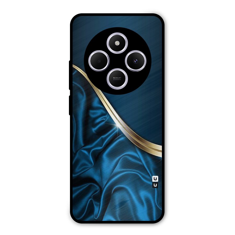 Blue Smooth Flow Metal Back Case for Poco C75 5G