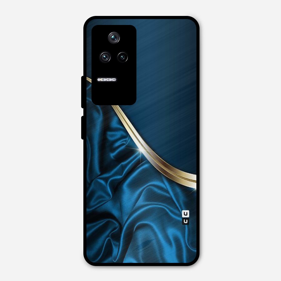 Blue Smooth Flow Metal Back Case for Poco F4 5G