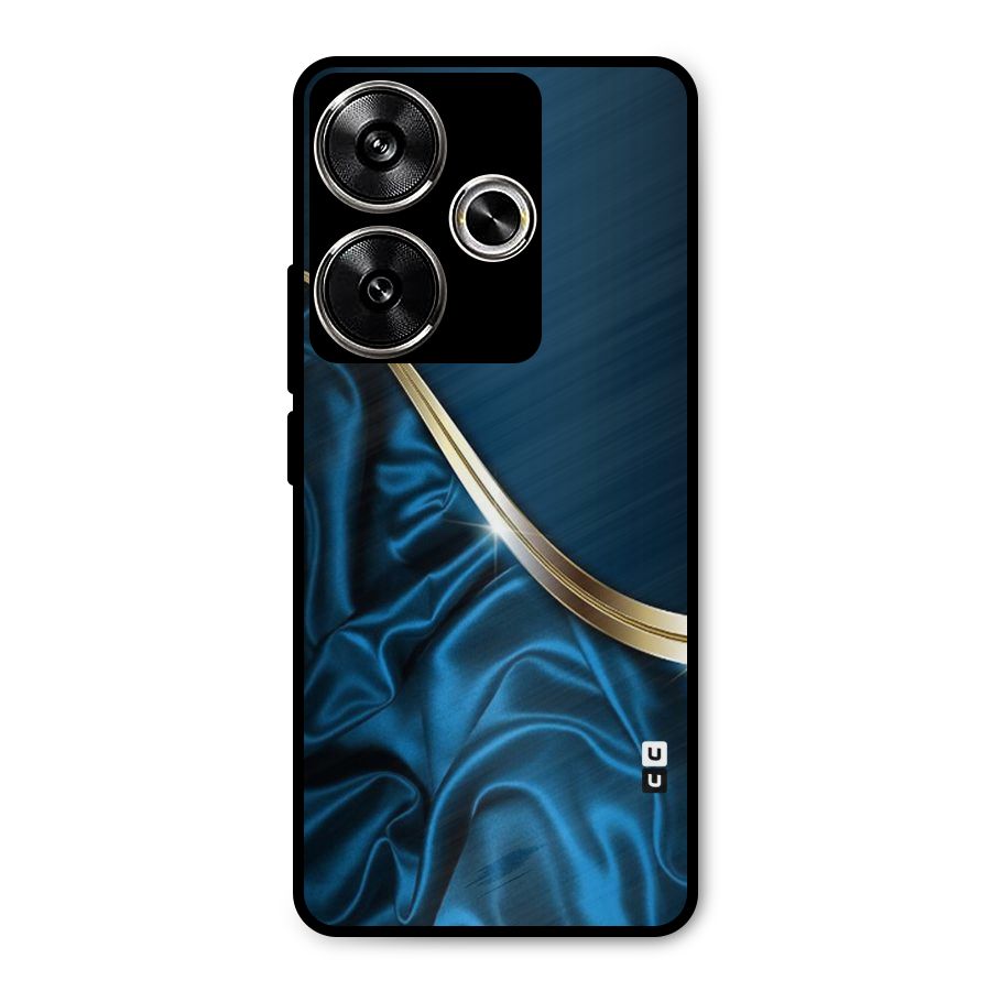 Blue Smooth Flow Metal Back Case for Poco F6