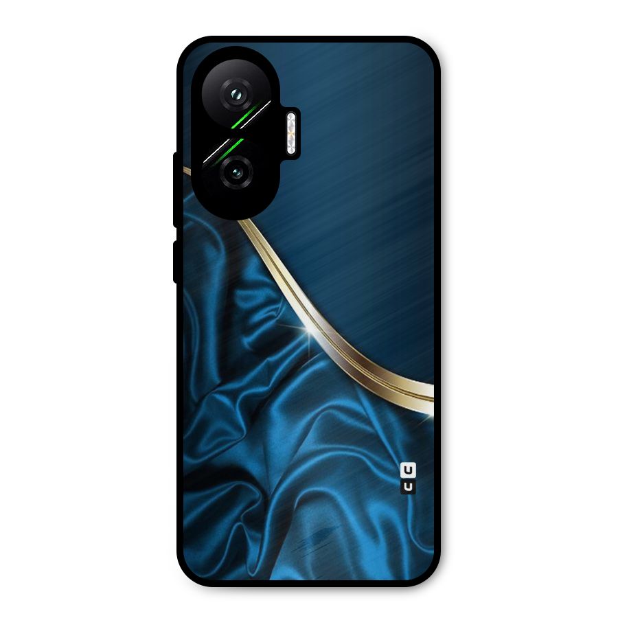 Blue Smooth Flow Metal Back Case for Poco F7