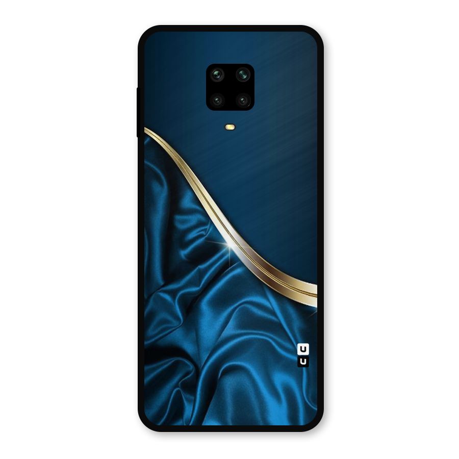 Blue Smooth Flow Metal Back Case for Poco M2 Pro