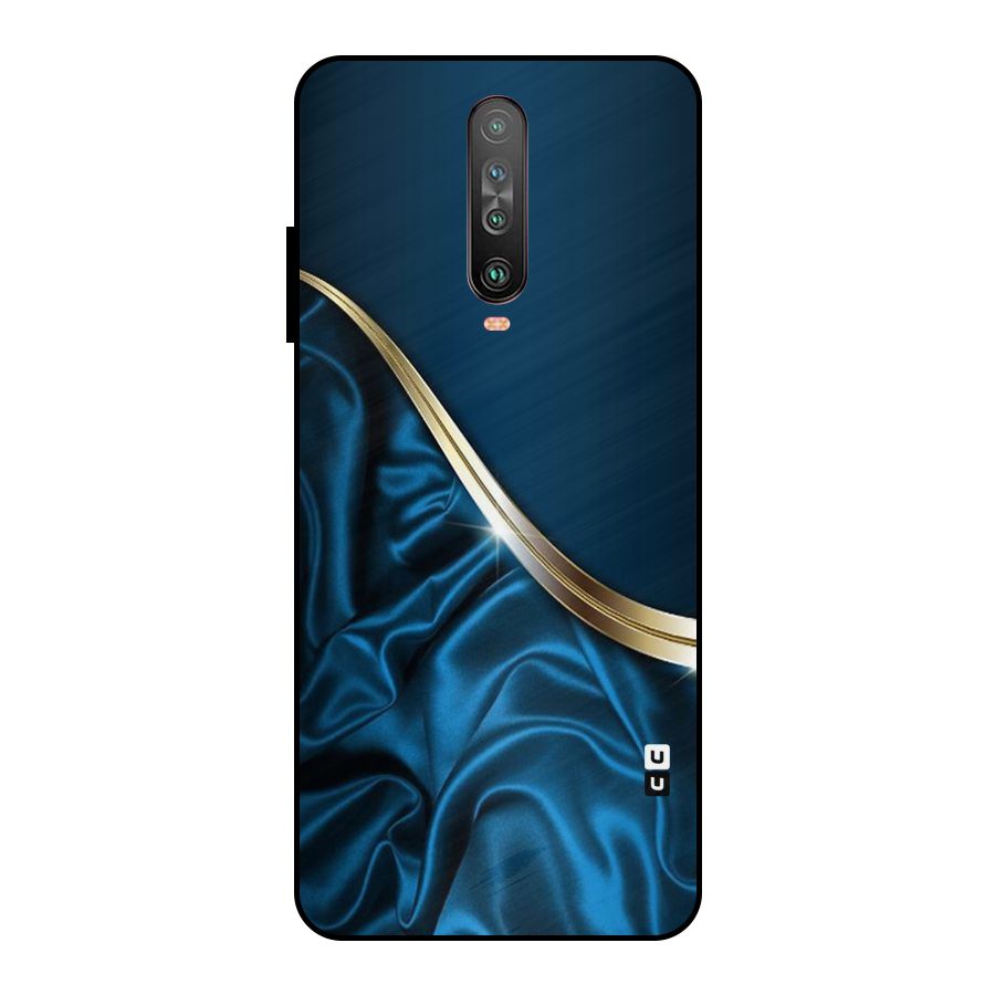 Blue Smooth Flow Metal Back Case for Poco X2