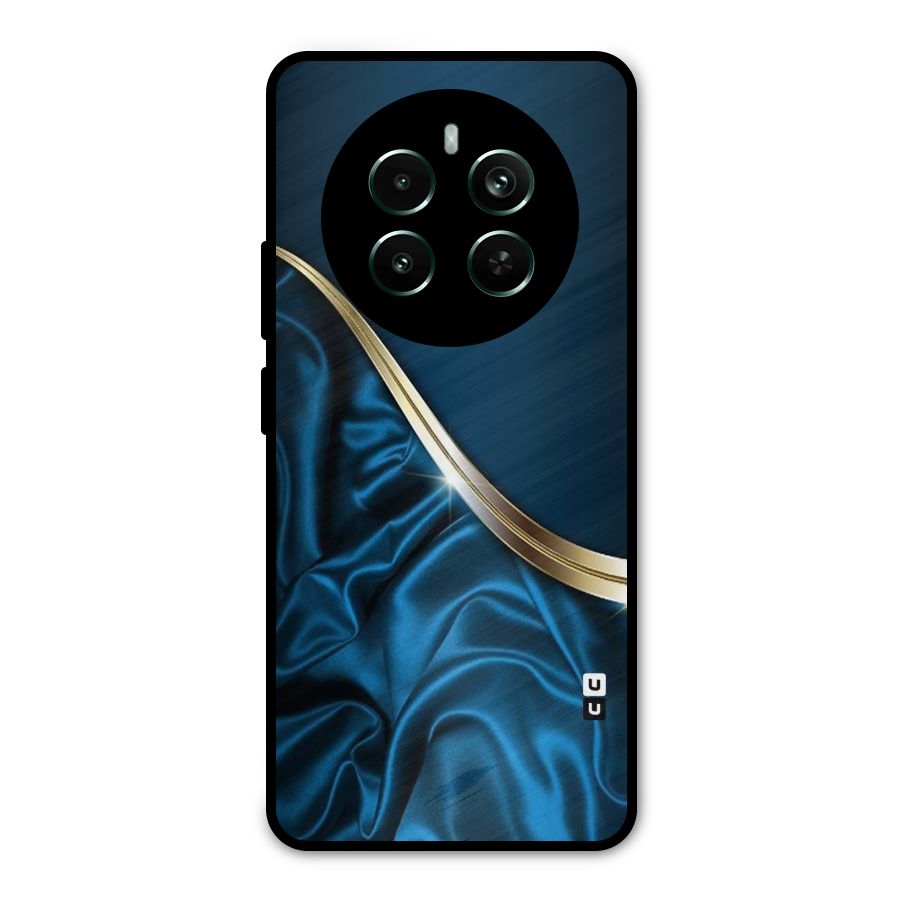 Blue Smooth Flow Metal Back Case for Realme 12 Pro Plus