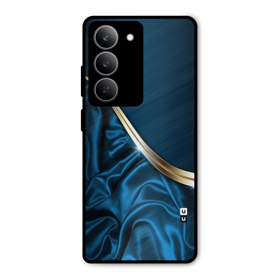 Blue Smooth Flow Metal Back Case for Realme 14x