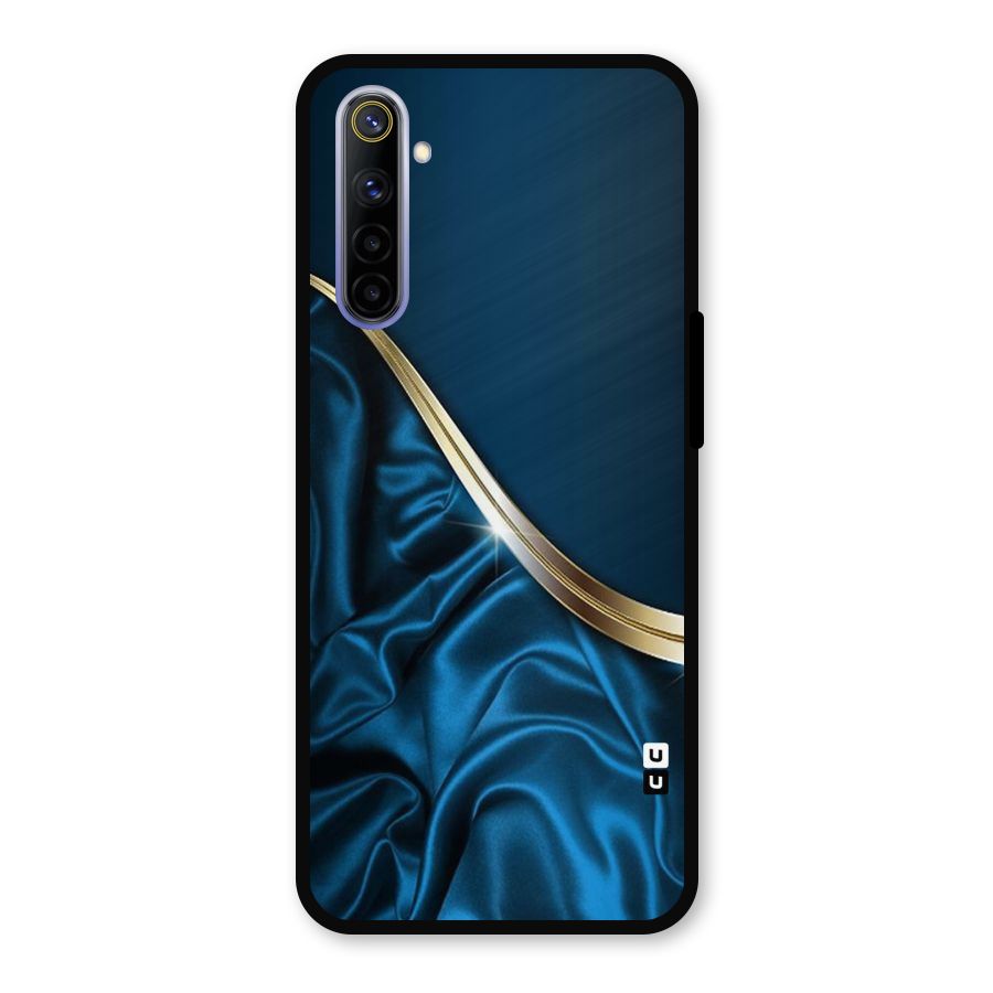 Blue Smooth Flow Metal Back Case for Realme 6i
