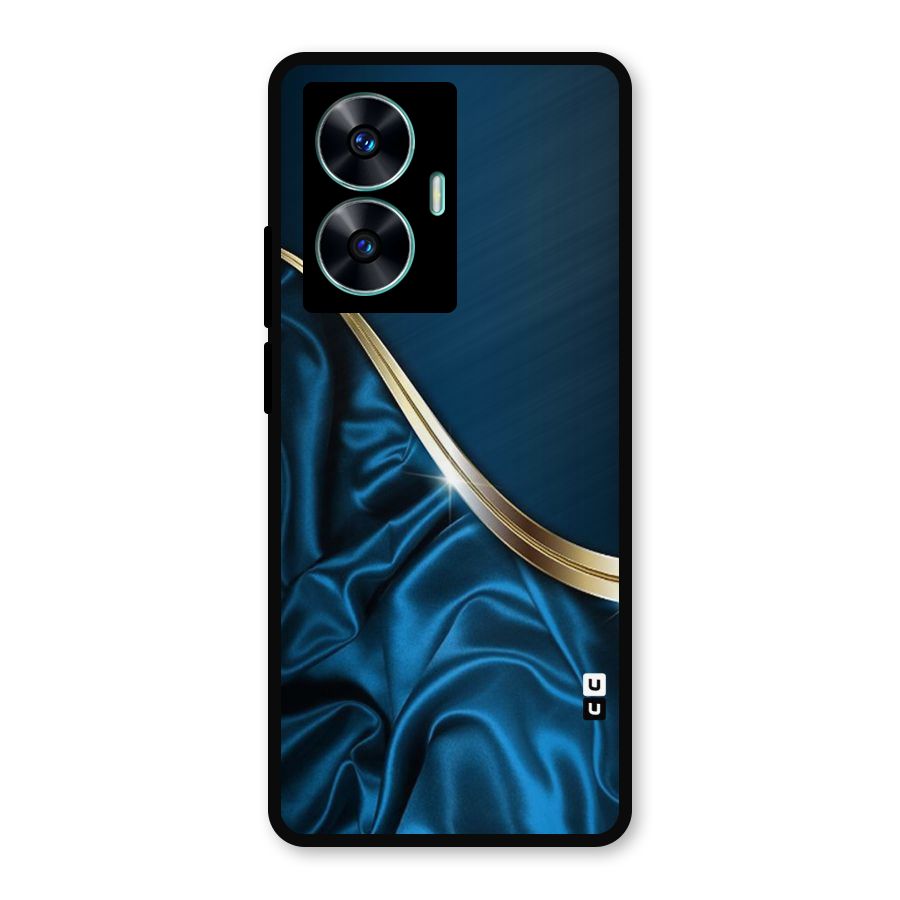 Blue Smooth Flow Metal Back Case for Realme C55