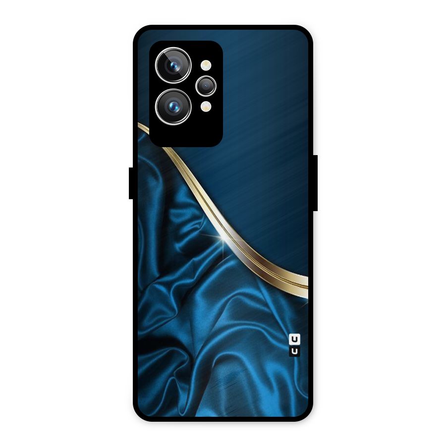 Blue Smooth Flow Metal Back Case for Realme GT2 Pro