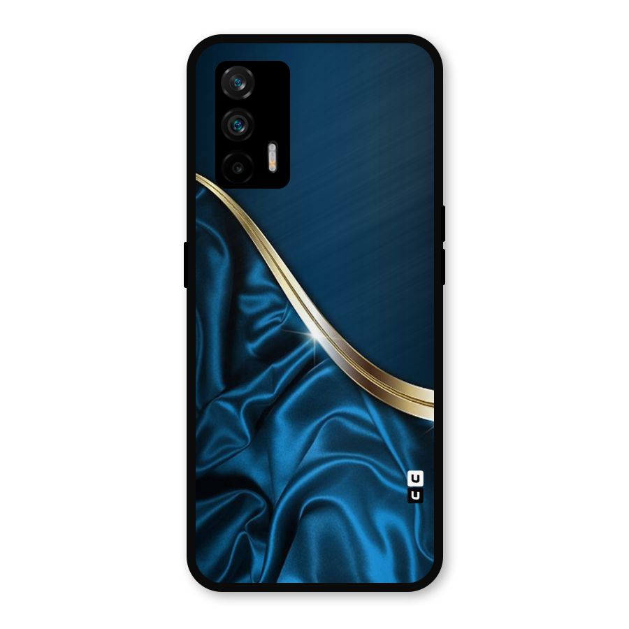 Blue Smooth Flow Metal Back Case for Realme GT 5G