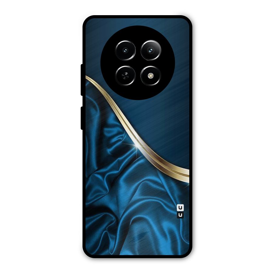 Blue Smooth Flow Metal Back Case for Realme Narzo 70x 5G